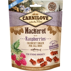 Crunchy snack Makrel & hindbær - 200 g - Carnilove